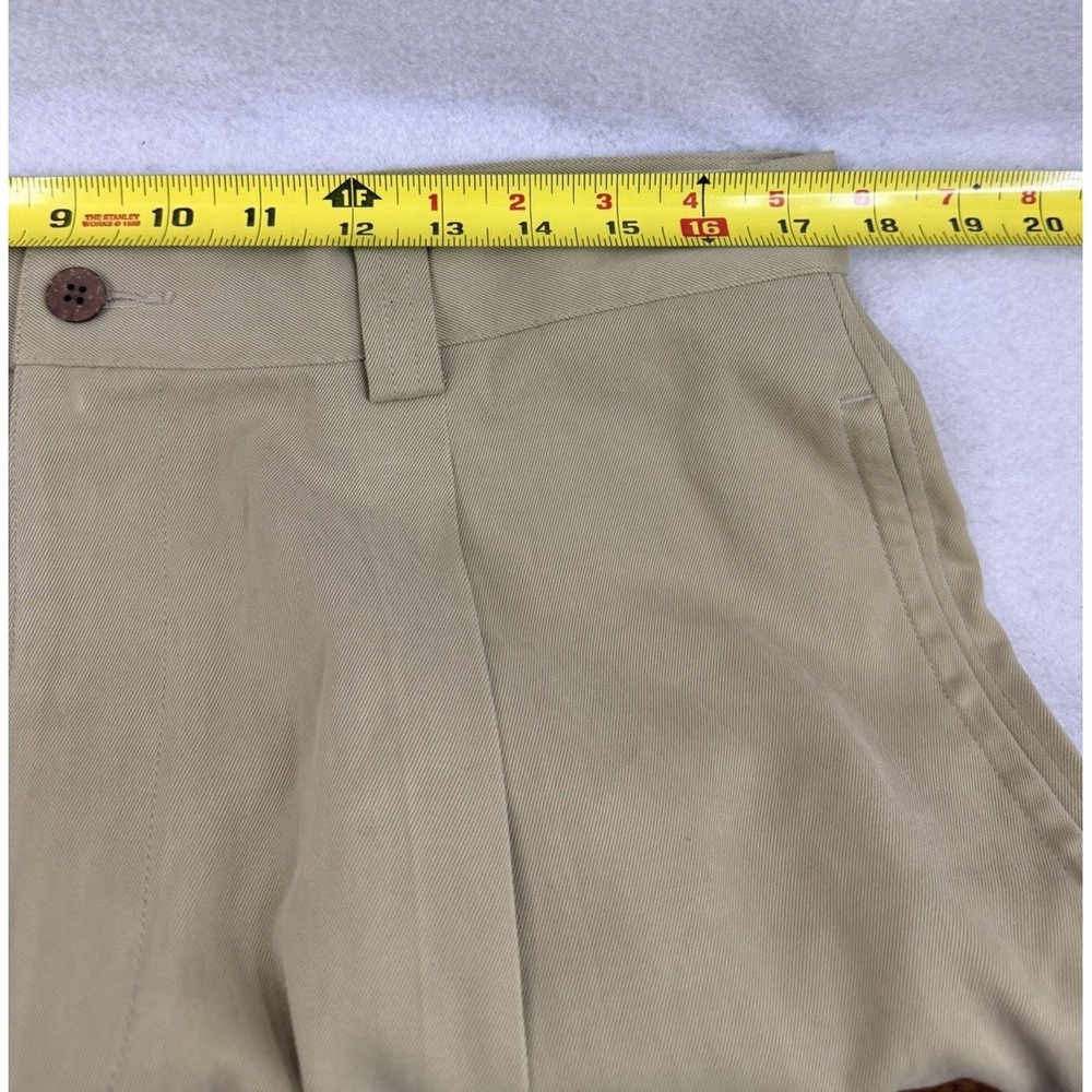 Tommy Bahama Relax Shorts Mens 100% Silk Pleated Khaki Chino Summer, Size 35 - Picture 6 of 7